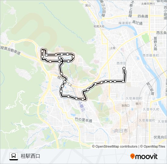 市バス西５ Bus Line Map