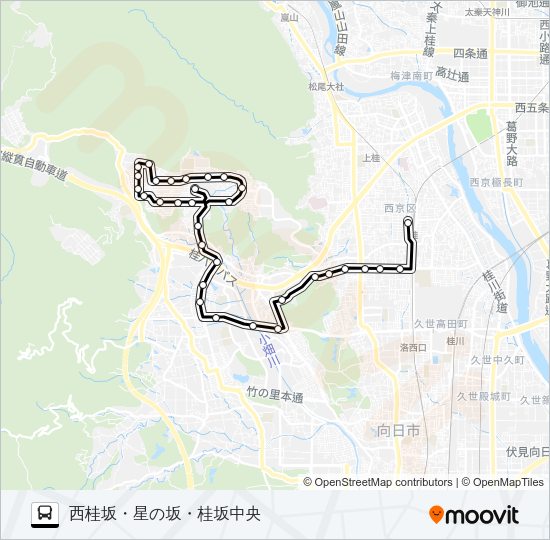 市バス西５ Bus Line Map