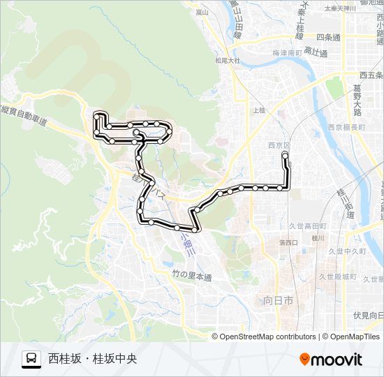 市バス西５ Bus Line Map