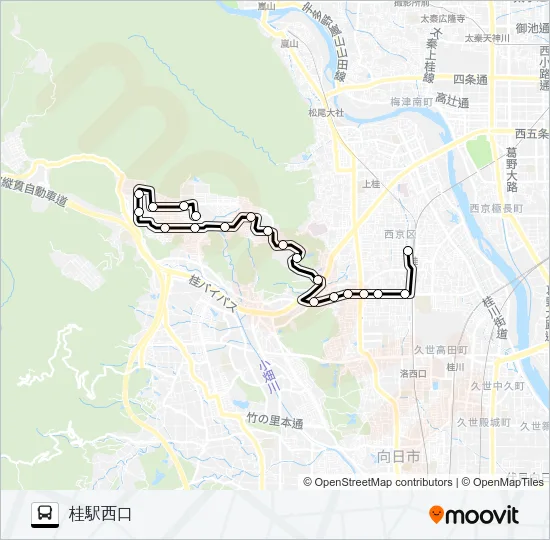 市バス西６ Bus Line Map