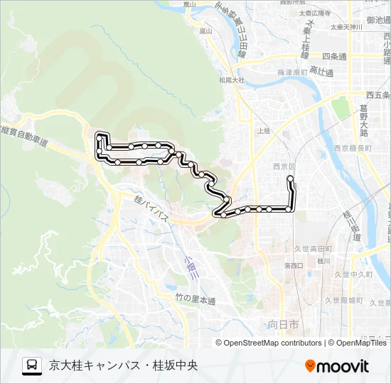 市バス西６ Bus Line Map