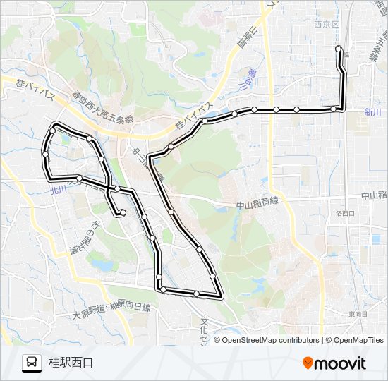 市バス西８ Bus Line Map