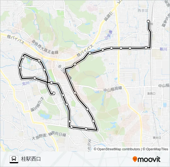 市バス西８ バスの路線図