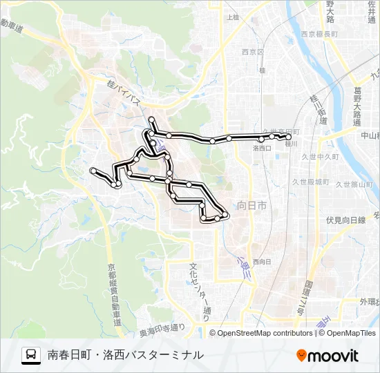 市バス西９ Bus Line Map