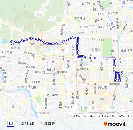 市バス１０ Bus Line Map