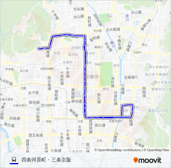 市バス１２ Bus Line Map