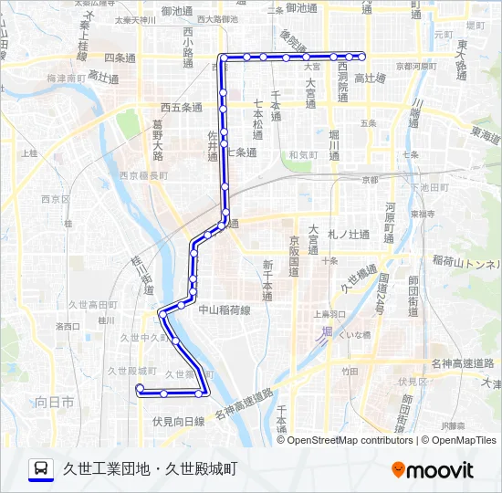 市バス１３ Bus Line Map