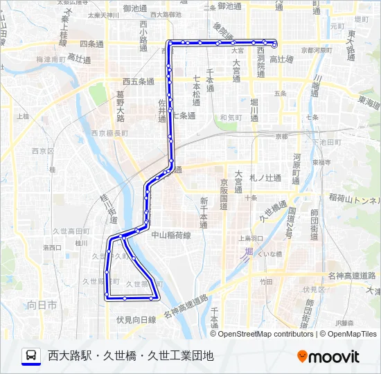 市バス１３ Bus Line Map