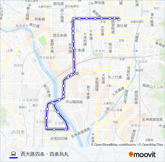 市バス１３ Bus Line Map