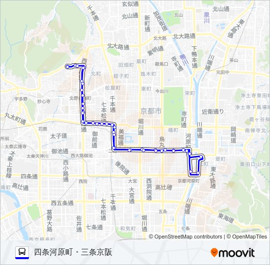 市バス１５ Bus Line Map