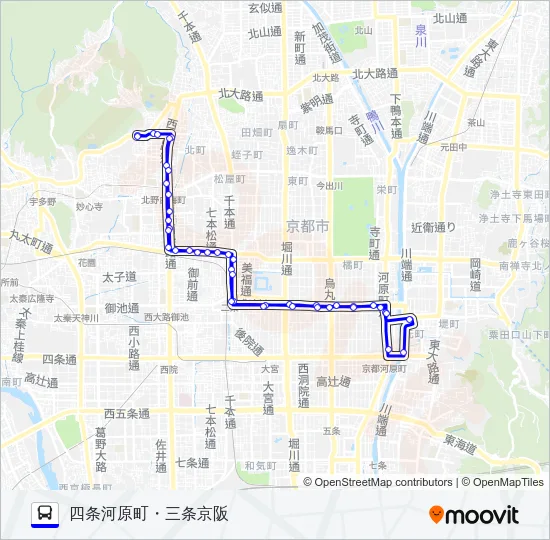 市バス１５ バスの路線図