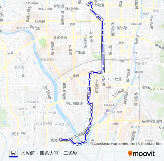 市バス１８ Bus Line Map