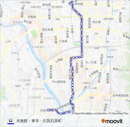 市バス１８ Bus Line Map
