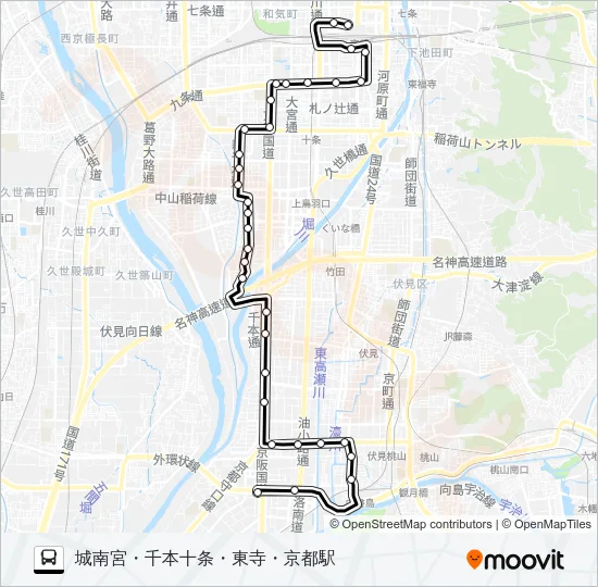 市バス１９ Bus Line Map