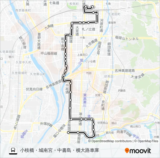 市バス１９ Bus Line Map