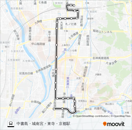 市バス１９ Bus Line Map