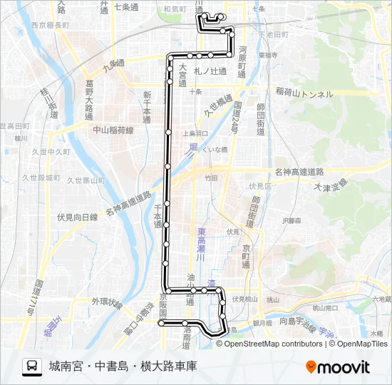 市バス１９ Bus Line Map