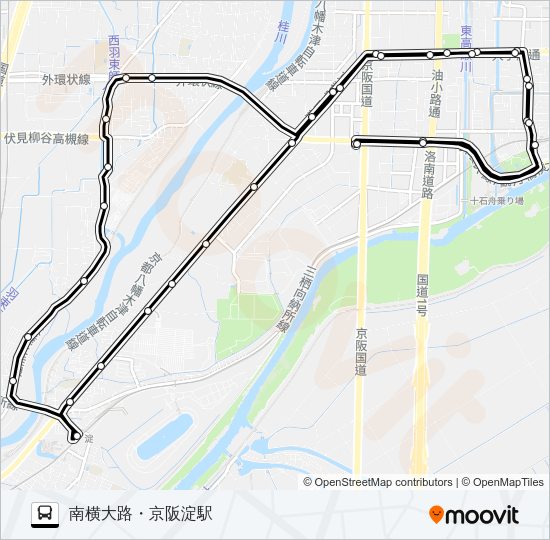 市バス２０ Bus Line Map