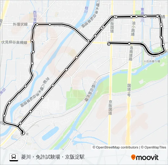 市バス２０ バスの路線図