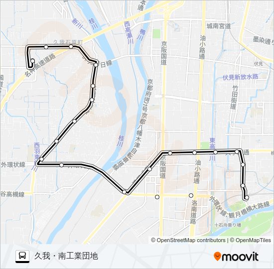 市バス２２ Bus Line Map