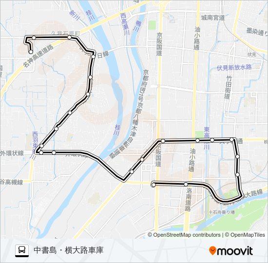 市バス２２ Bus Line Map