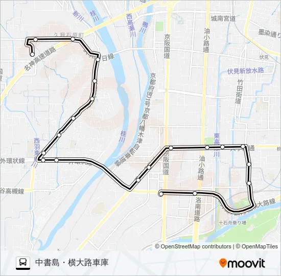 市バス２２ バスの路線図