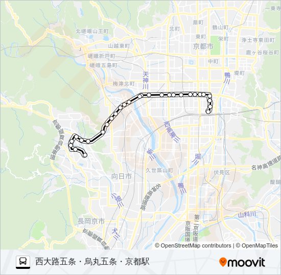 市バス２３ Bus Line Map