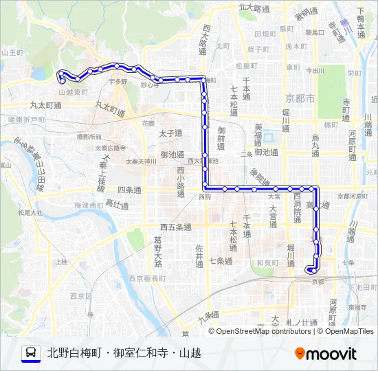市バス２６ バスの路線図