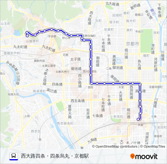 市バス２６ バスの路線図