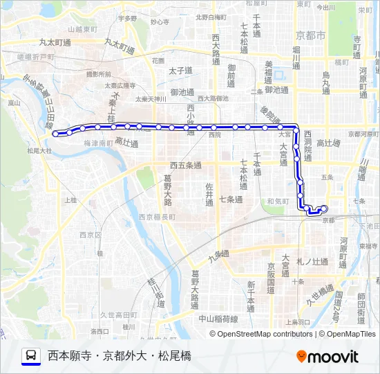 市バス２８ バスの路線図