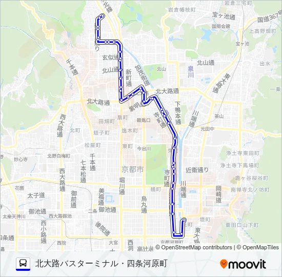 市バス３７ Bus Line Map