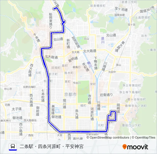 市バス４６ Bus Line Map