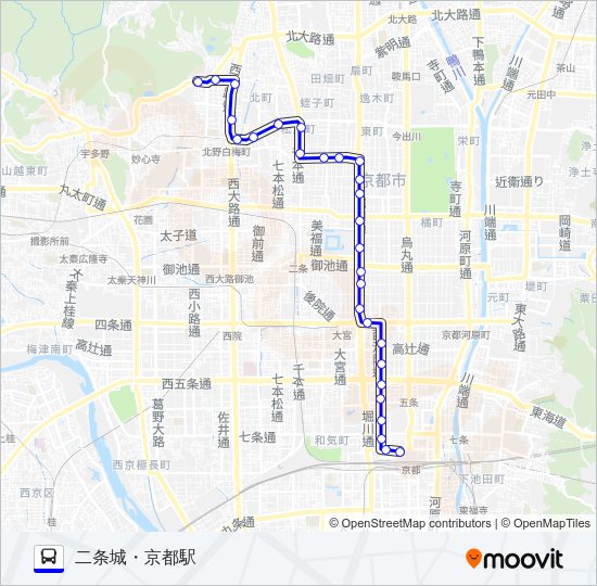 市バス５０ Bus Line Map