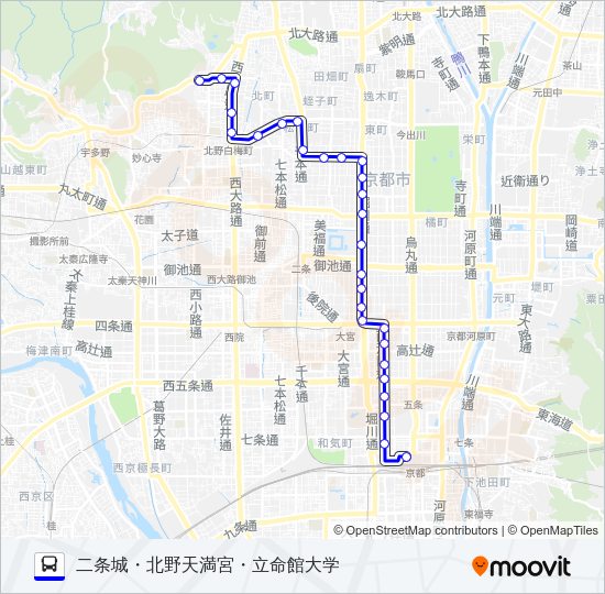 市バス５０ Bus Line Map
