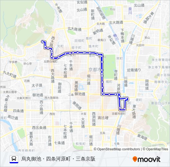 市バス５１ Bus Line Map