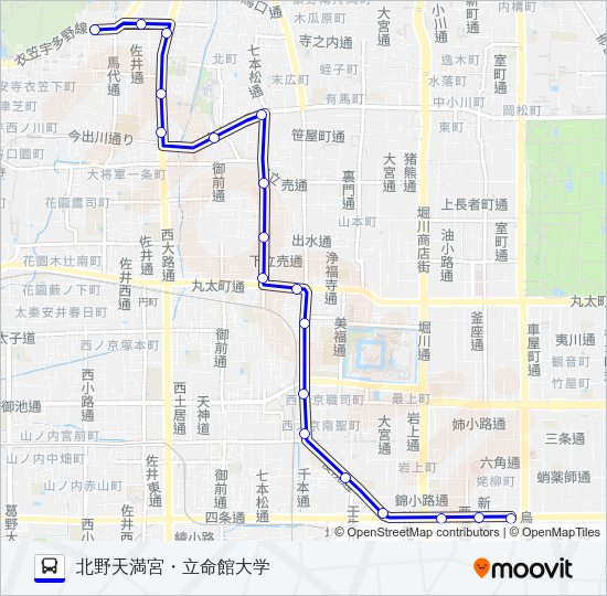 市バス５２ Bus Line Map