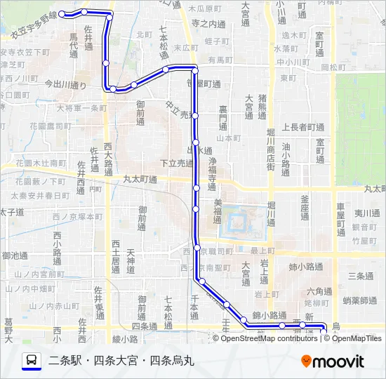 市バス５５ Bus Line Map