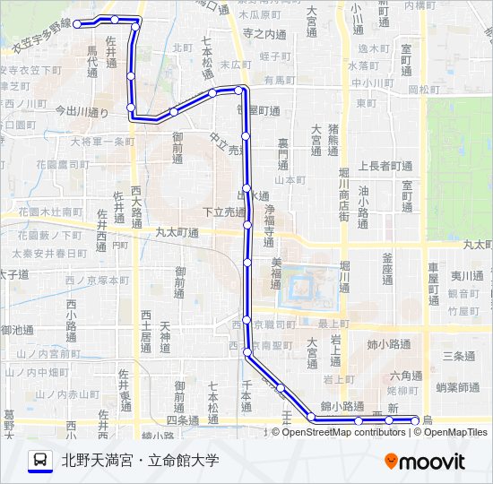 市バス５５ Bus Line Map