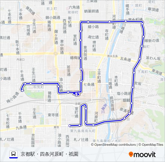 市バス５８ Bus Line Map