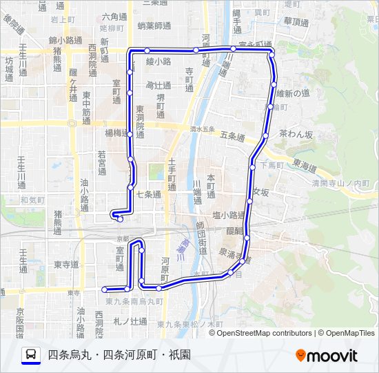 市バス５８ Bus Line Map