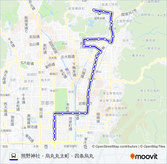 市バス６５ Bus Line Map