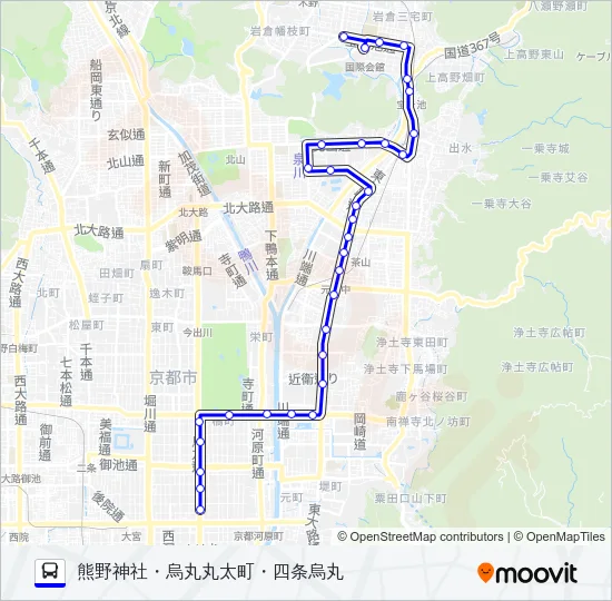 市バス６５ バスの路線図