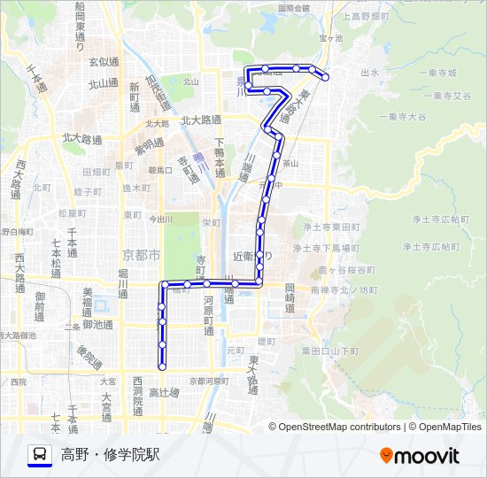 市バス６５ Bus Line Map