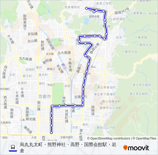 市バス６５ Bus Line Map