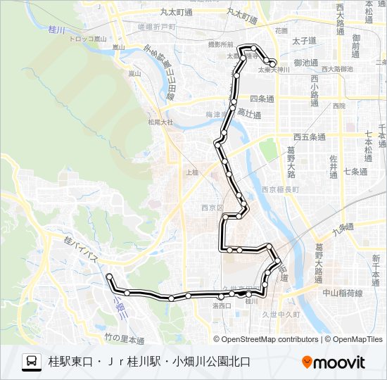 市バス７０ Bus Line Map