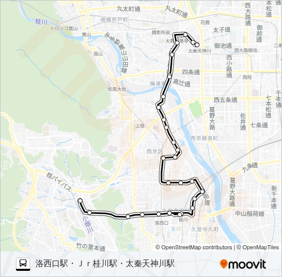 市バス７０ Bus Line Map