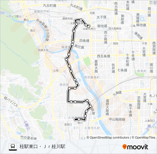 市バス７０ Bus Line Map