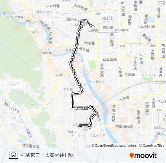 市バス７０ Bus Line Map