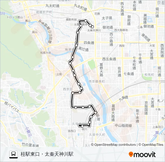 市バス７０ バスの路線図