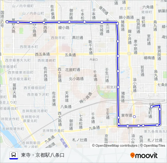 市バス７１ Bus Line Map